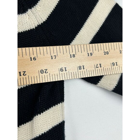 Lauren Ralph Lauren Women's Medium 1/4 Zip Striped Sweater 100% Cotton - Picture 6 of 13